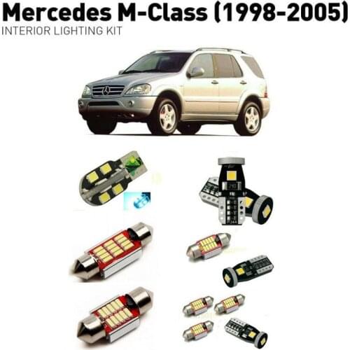 Led interior lights For mercedes m-class 1998-2005 14pc Led Lights For Cars lighting kit automotive bulbs Canbus