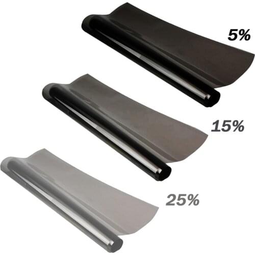 100cmx50cm Car Glass Tint Tinting Film 5% 25% 50% Light Transmission Solar Insulation Film Auto Home Anti-UV Protection Stickers