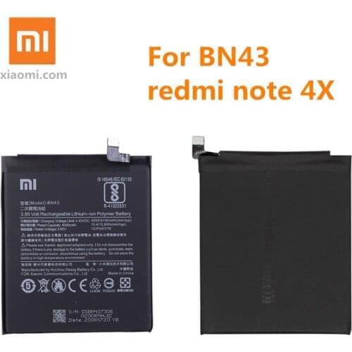 Xiaomi Redmi Note 4X / Note 4 global Snapdragon 625 4000mAh BN43 Phone Battery Xiao Mi Original Replacement Phone Battery+tools