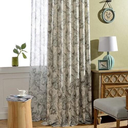 Modern Minimalist Curtains for Living Dining Room Bedroom Polyester-cotton Printed Jacquard Curtain Curtains