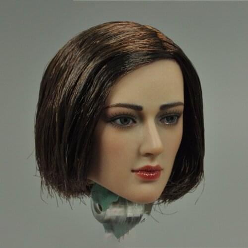 1/6 Pl2020-172b Royal Defender Dark Black Short Hair Female Head Sculpture 12''female Head Sculpture Action Figure Toy Accessory