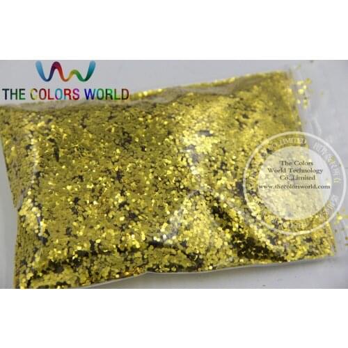 1mm Bright 05 Gold Sprinkling Color Glitter Plain Colos Spangles for Art and Nail decoration DIY sequins 1pack =50g