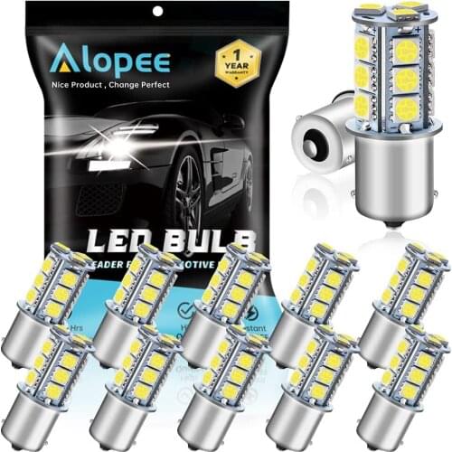 12-Pack 1156 BA15S 7506 1141 1003 1073 18 SMD LED Light For Car Interior RV Camper Tail BackUp Bulb White / Warm White 12V DC