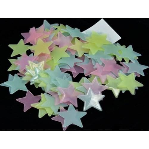 200ps/bag Luminous Toy Wall Home Decoration Luminous Plastic Star Stickers Child Manual Toy Glow In The Dark Kids Diy Toys