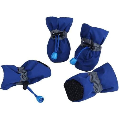 2021 Boots for Dogs Pet Dog Shoes Red/blue Anti-slip Waterproof Breathable Puppy Accessories Foot Cover Teddy