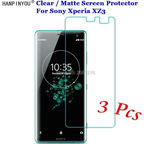 3 Pcs/Lot For Sony Xperia XZ3 6.0" New HD Clear / Anti-Glare Matte Front Screen Protector Touch Film Protection Skin