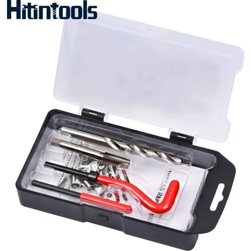 6 Kinds of Recoil Thread Inserts Installation Kit Repair Tool Drill Tap M7 M9 M12 M14