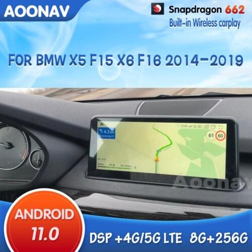 Snapdragon 662 256GB Car Radio GPS Navi For BMW X5 F15 X6 F16 2014-2019 multimedia player DVD Head Unit Auto Android11