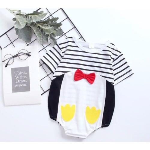 Kids Clothes Newborn Boy Summer Outfit Short Sleeve Lovely Animal Romper Cotton Onesies Jumpsuit Penguin Whale Photograph Dress