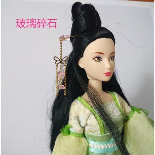 For 30cm chinese kurhn doll Traditional Earrings head decoration doll Necklace DIY Earrings Ornament Toy Jewelry