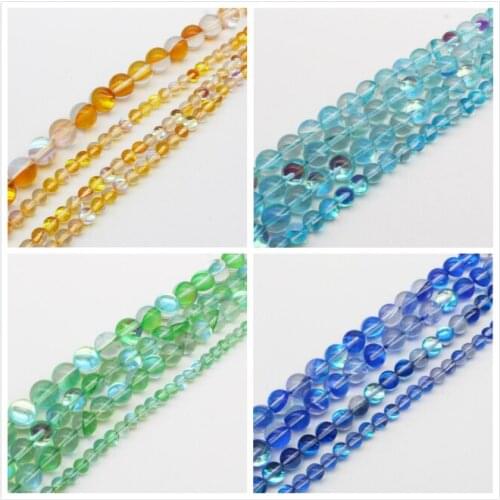 Smooth Synthetical Moonstone 6-12mm Round Beads 15" 10colors,For DIYJewelry making!We provide mixed wholesale for all items