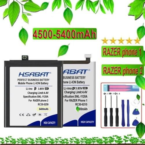 HSABAT 0 Cycle 4500~5200mAh RC30-0215 RC30-0259 Battery for RAZER phone 1 / phone 2 High Quality Replacement Accumulator
