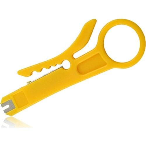 RJ45 RJ11 Cat5e Cat6 WIRE STRIPPING KNIFE stripper for round/flat Telephone Monitor Network cable module Crimping Tool