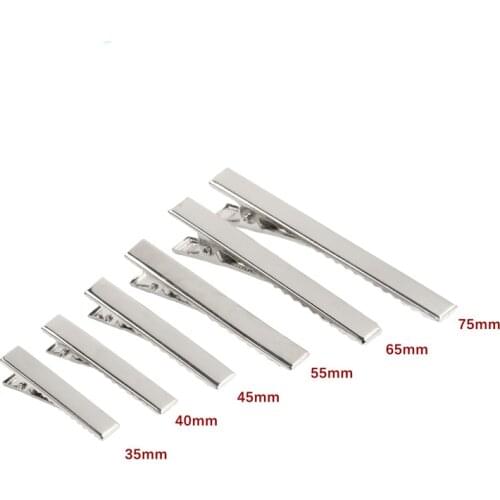 50Pcs Durable Metal Crocodile Clips Cable Lead Testing Metal Alligator Clips Clamps Hair Clips 30mm-75mm