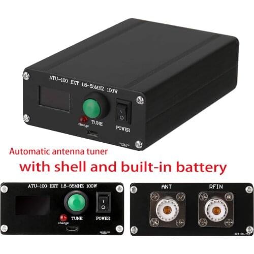 Mini 0.96Inch ATU100 Automatic Antenna Tuner 100W 1.8-50 MHz ATU-100 OLED Display N7DDC 7x7 Firmware with Shell Programming Bui