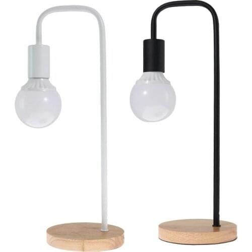 Nordic modern desk lamp art bedroom simple student wooden desk lamp led charging eye protection learning