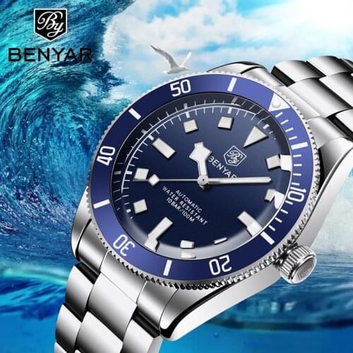 2021 New BENYAR Automatic Watch Top Luxury Watch Casual Shockproof Men Mechanical Wristwatches Luminous Clock Relogio Masculino