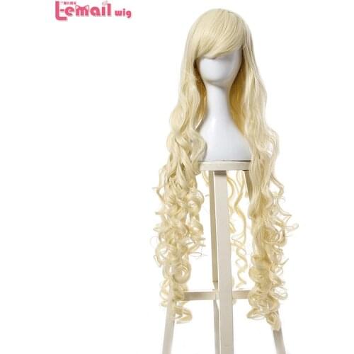L-email wig 40inch 100cm Long Cosplay Wigs 10 Colors Long Wavy Black Red Brown White Synthetic Hair Perucas Cosplay Wig