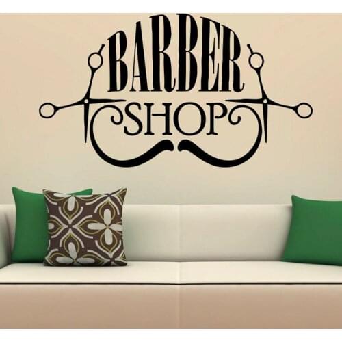 Barber Shop Wall Stickers Hairdressing Salon Rooms Decoration Waterproof Wall Art Vinyl Murals Home Decor