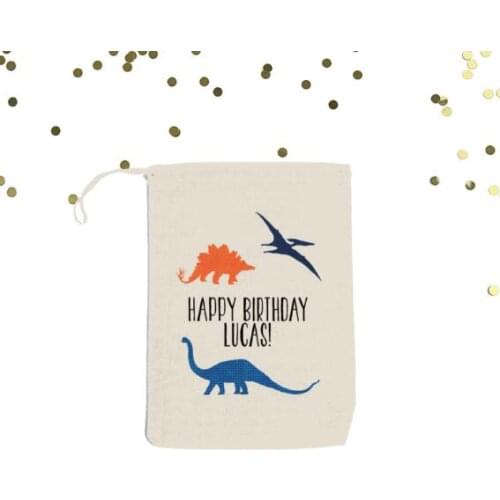 Custom Dinosaur birthday baby shower Christening wedding favor gift bags Hangover Survival Kit party Candy pouches