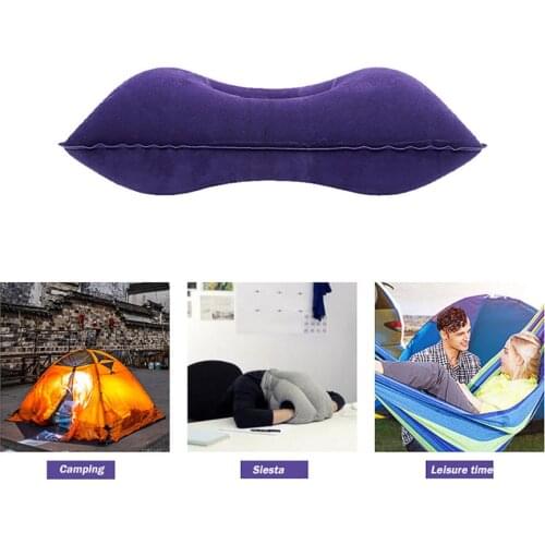 Outdoor camping portable folding inflatable pillow, ultralight inflatable camping travel pillow compressible inflatable pillow