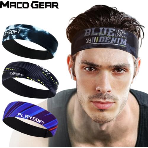 Tennis Headband Sport Sweatbands Elastic Head Sweat Bandage Jogging Fitness Gym Yoga Basketball Hair Bands Men Women Anti-slip