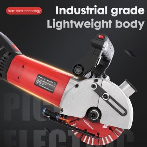 In Stock Wall Groove Cutting Machine 4000W 6500RPM Electric Wall Chaser 5x133mm Saw Blades Slot Brick Concrete Granite Marble