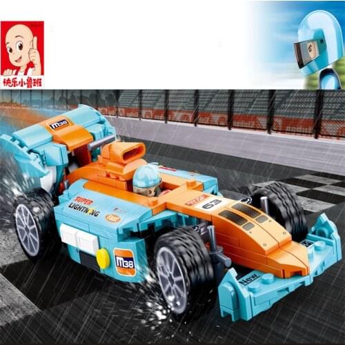 SLuban Racing Series F1 Supercar Racing Model Building Block Car Minifigures Educational Toy Childrens Toy Gift Kids Birthday