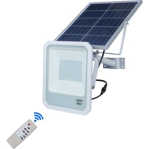 SZYOUMY Remote controlled outdoor waterproof ip67 50w 100w 150w SMD solar led flood lights Gift package