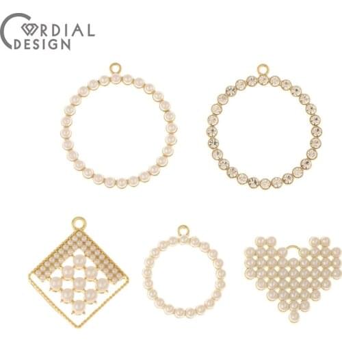 Cordial Design 50Pcs Jewelry Accessories/DIY Making/Geometry Shape/Rhinestone Pendants/Jewelry Findings & Components/Hand Made