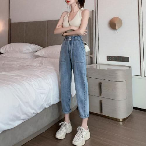Woman Jeans Pants High Waist Straight Summer Loose Pantalones Vaqueros Mujer