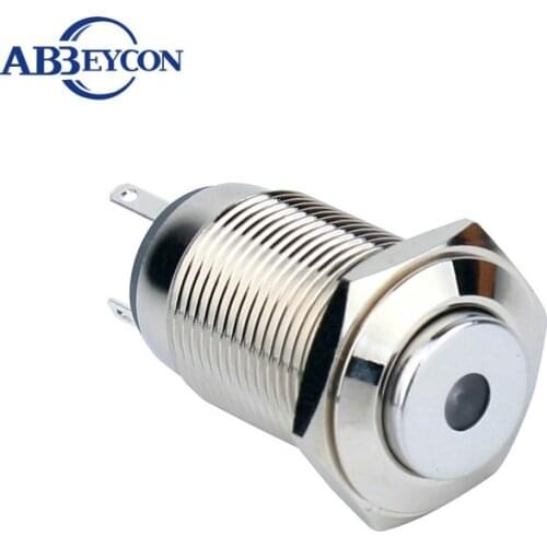 16mm High round head momentary dot lamp waterproof push button switch 5pins