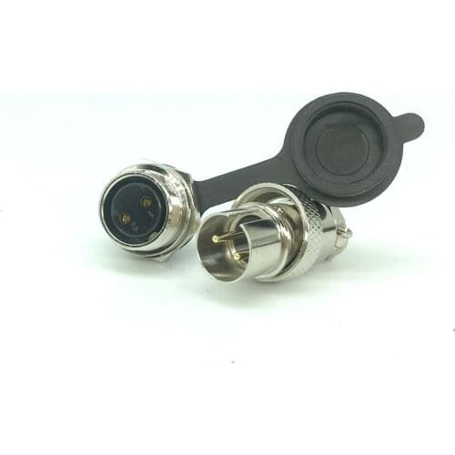 2 Set 2 Pin Gold Plated Pin 16mm Male Female Wire Panel Connector Kit GX16 Reversed Aviation Socket & Plug Computer Ect.Dust Cap