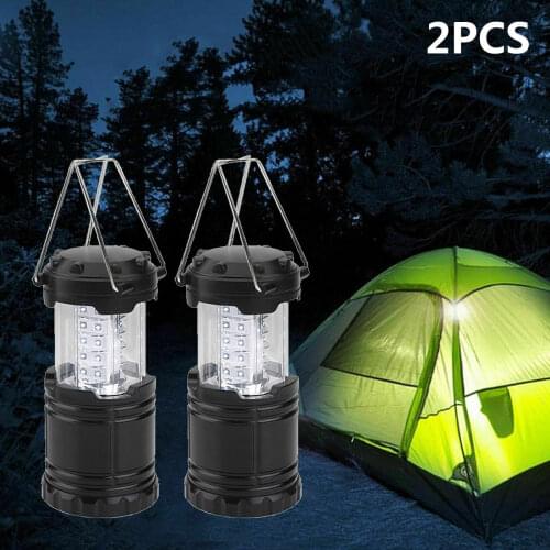 2pcs Camper Car Accesseries 30LED Portable Camping Torch Battery Operated Lantern Night Light Tent Lamp