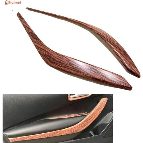 2Pcs ABS Carbon Fiber Car Inner Front Door Armrest Cover Trim Door Handle Cover Trim for Toyota Corolla 2019 2020