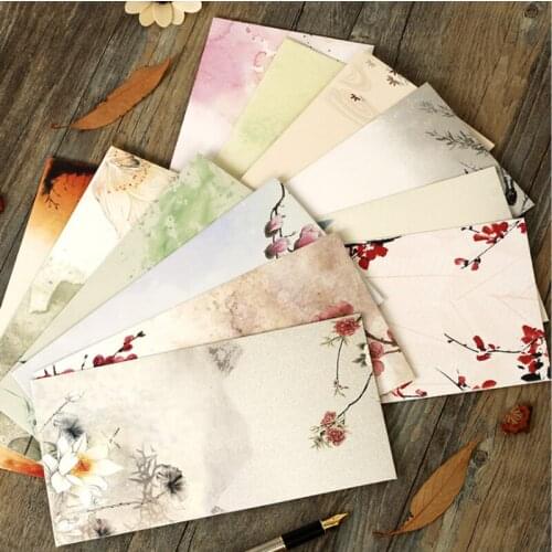 5 pcs/lot vintage landscape envelope postcards greeting card cover paper envelopes stationery school supplies gift envelope