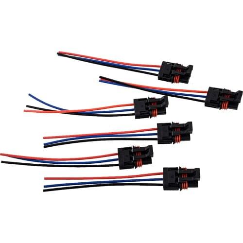 6pcs/Set Car Front Pulse Power Plug Connector Pigtail Fit for Polaris Ranger Crew XP1000 EPS RS1 2018 Motorcycle Accessories