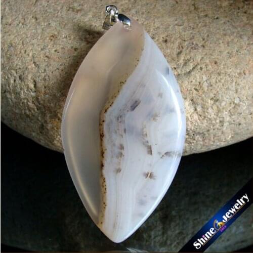 Free Shipping Fashion Jewelry Natural Dendritic Moss Agates Stone Drop Pendant Necklace Timeless Gift For Girlfriend CS818