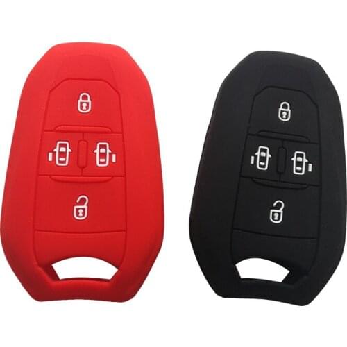 For Peugeot Traveller Expert Key Case Holder For Citroen Space Tourer 2016-2019 Dispatch Jumpy Key Cover Cap Fob Silicone Car