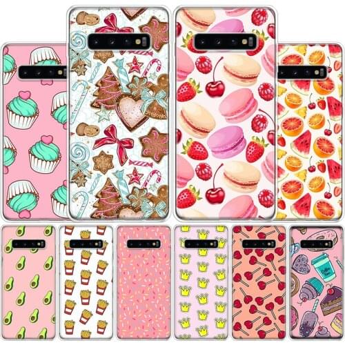 Doughnut Biscuit Chocolates Macaroon Cover Phone Case For Samsung Galaxy S10 S20 Ultra Note 10 9 8 S9 S8 Plus Pro Lite S7 S6 J4