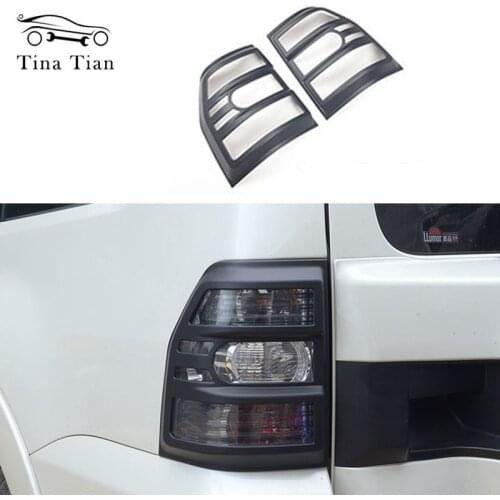 2pc Black matte Rear lamp Cover Car Accessories fit for Mitsubishi PAJERO 2007 -2019 Car taillight styling