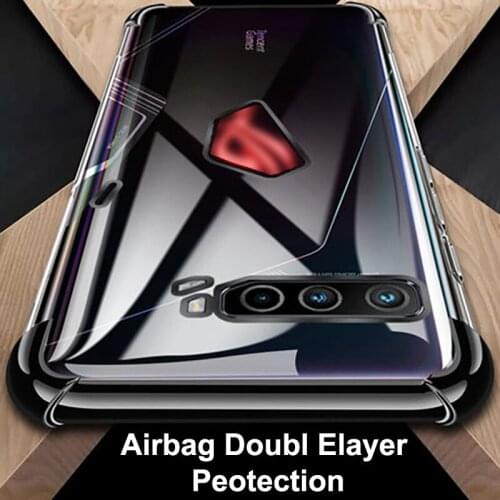 Airbag Case For Asus ROG Phone 3 Strix ZS661KS Soft TPU Clear Cover Gaming Phone case for Asus ROG Phone 3 5G screen Glass film