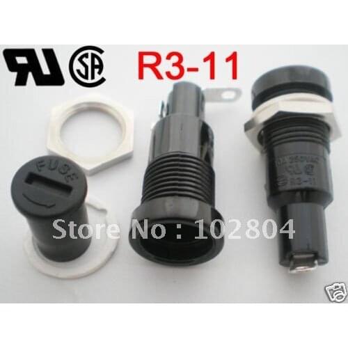 Fuse Holder R3-11 for 5x20mm Fuse 10A 250V 100 Pcs per lot