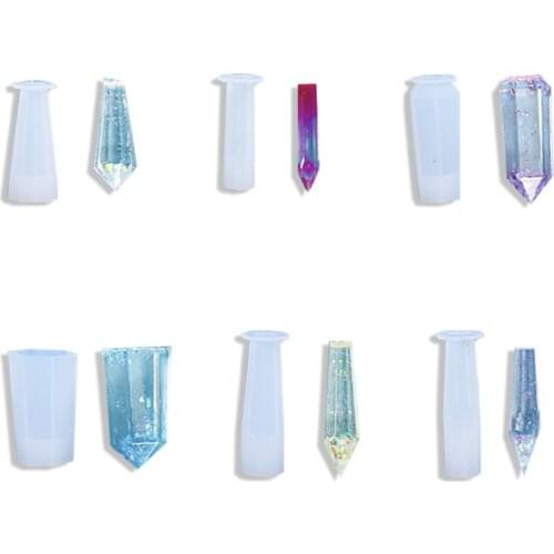 Diy Epoxy Mold 6 Three-dimensional Pendulum Silicone Resin New Mirror Jewelry Creative Pendant