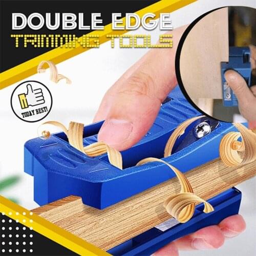 Double Edge Carpenter Trimming Tools Planer Knife Manual Edge Banding Machine Woodworking Sheet Edge Strip Straight Edge Trimme