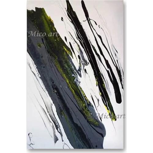 Interior Wall Painting Design Black And White Abstract Oil Painting 100% Hand-painted Canvas Wall Decor Art Paintings Pictures