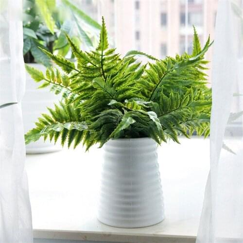 Artificial Plant Fern Simulation Plant Leaf Creative Plastic Green Plant Home Bedroom Wedding Living Room Plant Wall Decoration