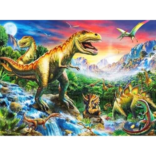 Dragon diamond painting cartoon dinosaur mosaic embroidery diy rhinestone picture puzzle toys drawing wall decor craft kids gift