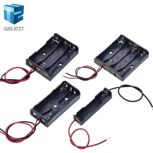 1pc AA Size 7 Battery Storage Box Case Holder Leads With 1 2 3 4 Slots Container Bag DIY Standard Batteries Charging