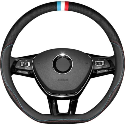 Steering Wheel Cover D-type For Audi TT R8 For Volkswagen VW Scirocco Passat B7 Golf MK7 Lavida Sagitar CC Bora Polo Car Handle